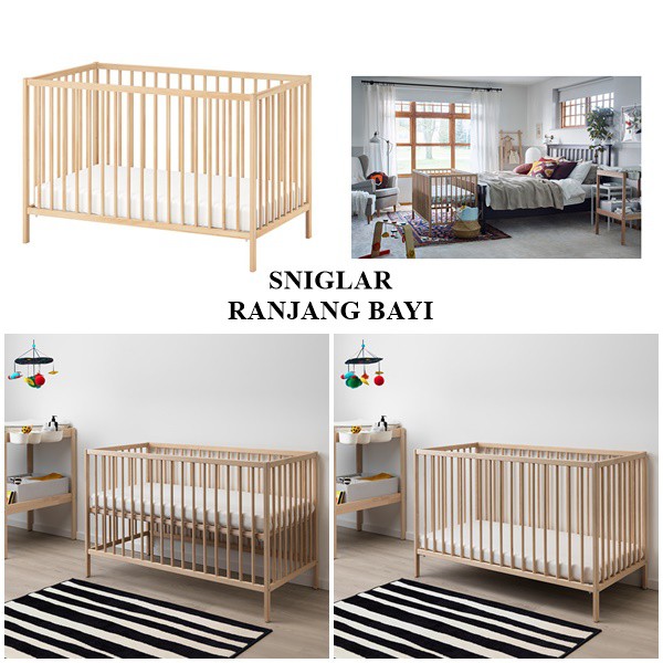SNIGLAR Kasur bayi ranjang bayi baby box, 60x120x80 cm