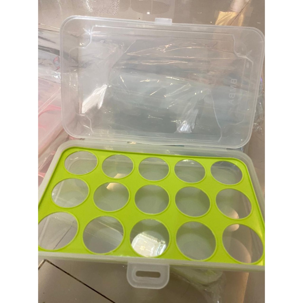 Kotak Telur Portable / Box telur / egg Box / egg organizer 15 sekat serbaguna