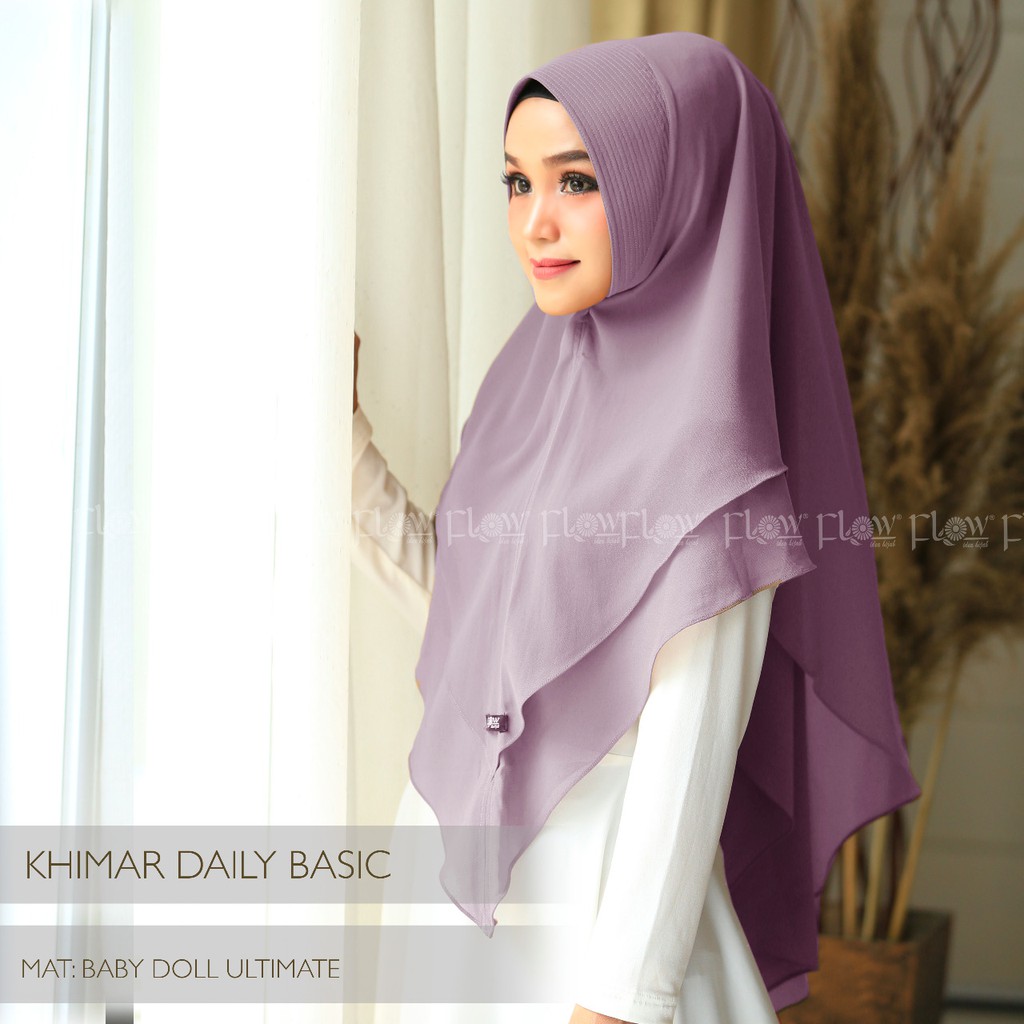 Jilbab Khimar Daily Basic Ori Flow-LAVENDER