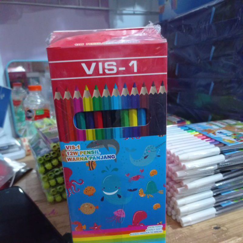 PENSIL WARNA MONTANA PENDEK 12 PCS-VIS