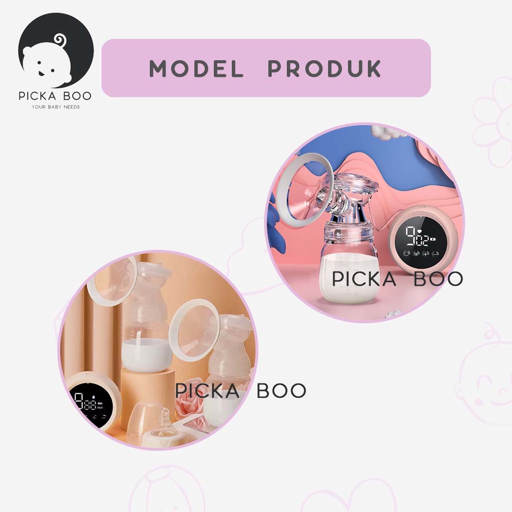 PICKA BOO Pompa ASI Portable Mudah Dibawa Kemana Saja FREE Dot dan Kabel USB