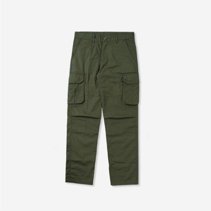 NAKKA SERVANT OLIVE GREEN CARGO LONG PANTS