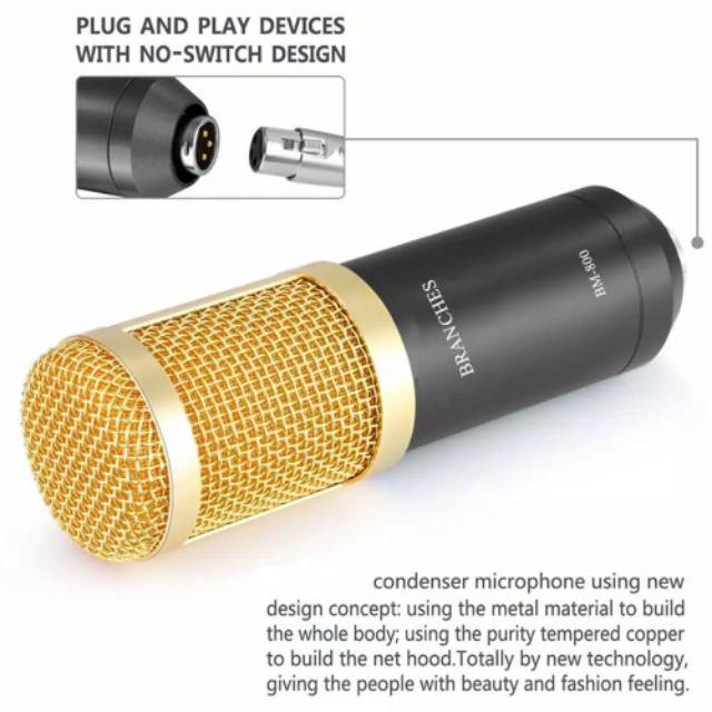 Microphone Condenser Bm-800 Home Recording