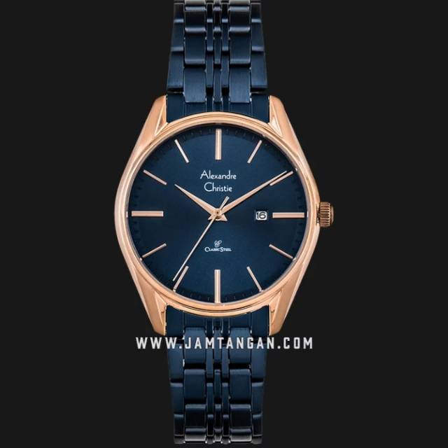 Alexandre Christie AC 8588 LD BURBU Ladies Blue Dial Blue Stainless Steel