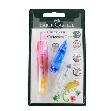 

Faber-Castell Correction Tape Chameleon + 2 Refill Bar Pink 163328R