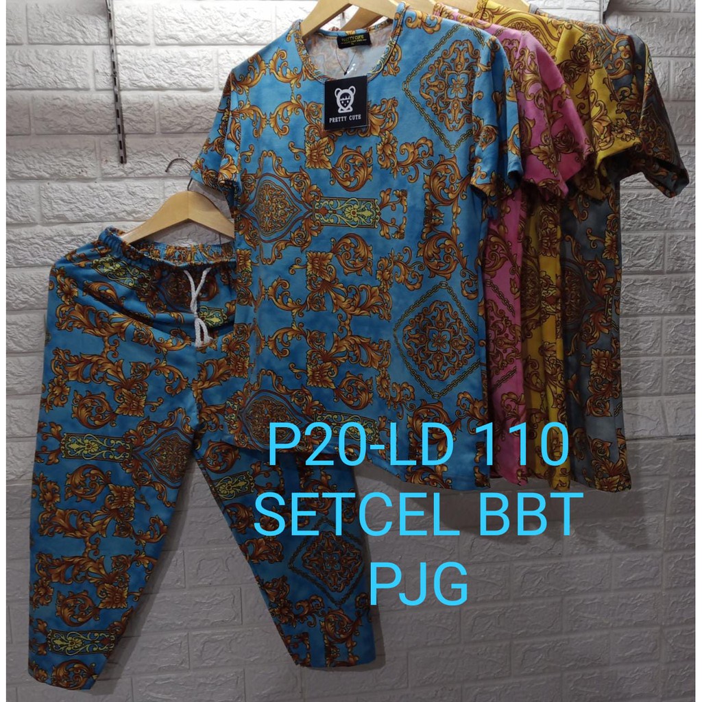 TERMURAH SETCEL PANJANG FULL MOTIF LD 110-120 CM / BAJU SETCEL PANJANG IMPORT