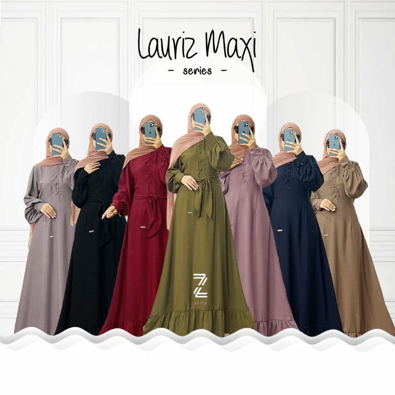 LAURIZ MAXY BY ZEFFA AFKA (DRESS MUSLIMAH) Maxi dress polos premium