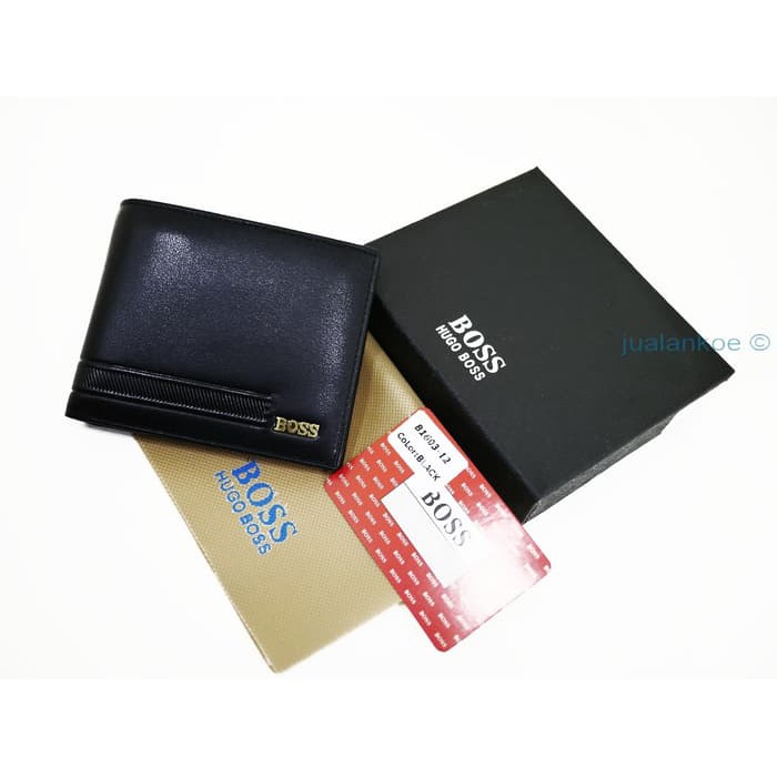 dompet kulit pria Hugo Boss DK1603 black