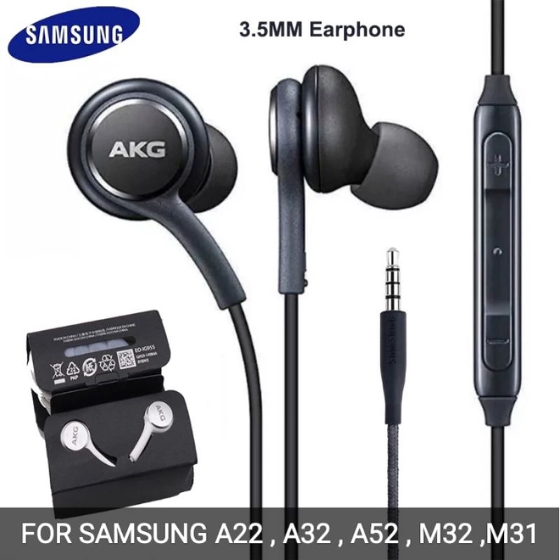HEADSET / EARPHONE SAMSUNG AKG STEREO BASS FOR SAMSUNG A22 , M32 , A52 , A32 , A52 , A51 DLL