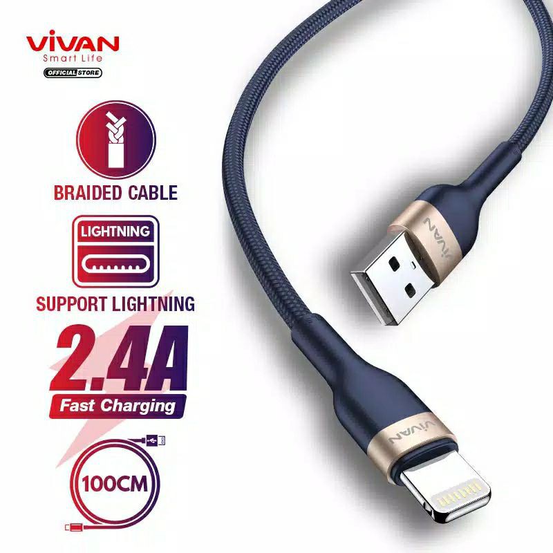 Vivan Kabel Data Micro USB, Type-C, Apple Quick Charge