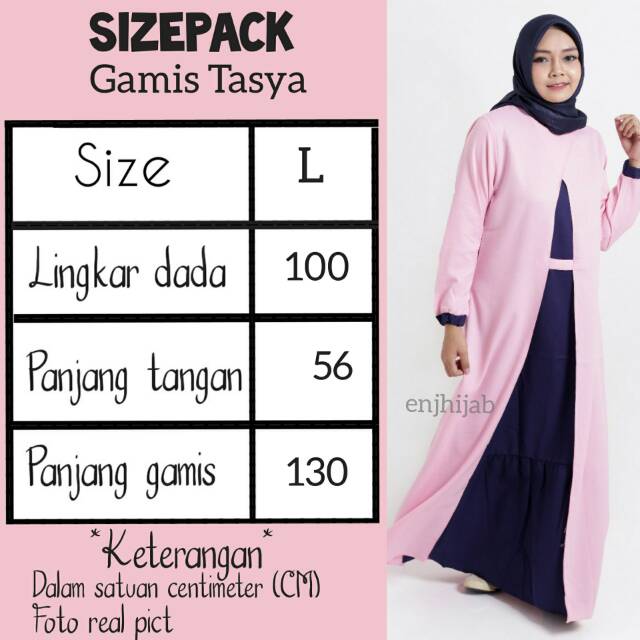 TASYA BAJU GAMIS BUSANA MUSLIM  WANITA TERBARU SIZE L