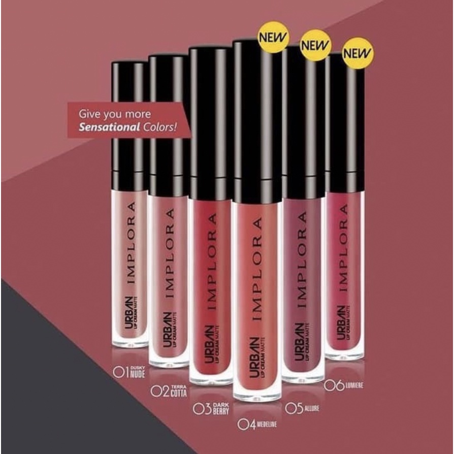 IMPLORA URBAN VELVET LIPCREAM MATTE LIPSTICK ORIGINAL LIPSTIK