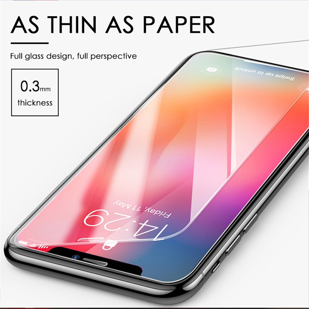 3pcs Pelindung Layar Tempered Glass Untuk Iphone Xr 11 Pro X Xs Max 6 7 8 5 5s 6s Plus Se 12