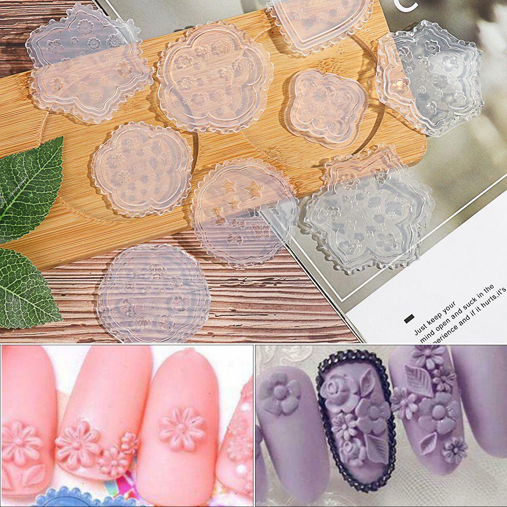 R-flower Nail Art Cetakan Silikon Alat Kecantikan Menjatuhkan Lem Manik-Manik Kecil Kristal Epoxy Cetakan