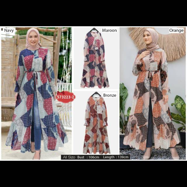 Maxi Motif Etnik Bahan Ceruti 573223