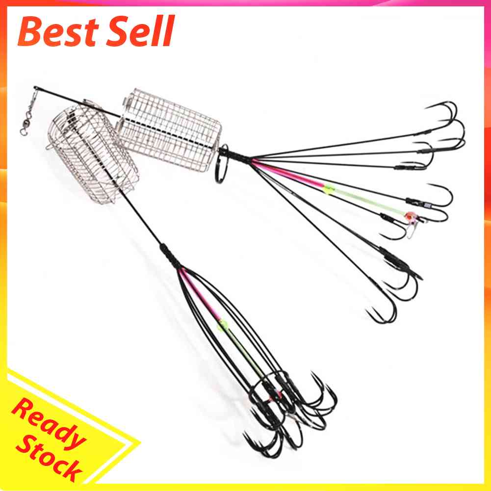 Fishing Hooks Octopus Anchor Hook with Bait Cage Fishing Gear Accessories