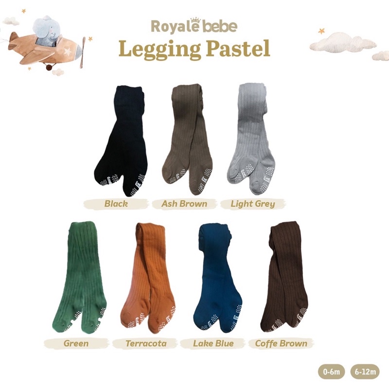 Royale Bebe Legging Pastel Series 1 Pcs - Royale bebe Leging bayi