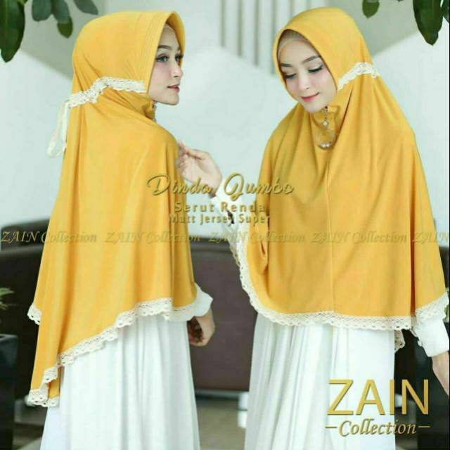 Hijab Renda Dinda_Jumbo Dinda_Serut Serut_renda Hijab Jersey