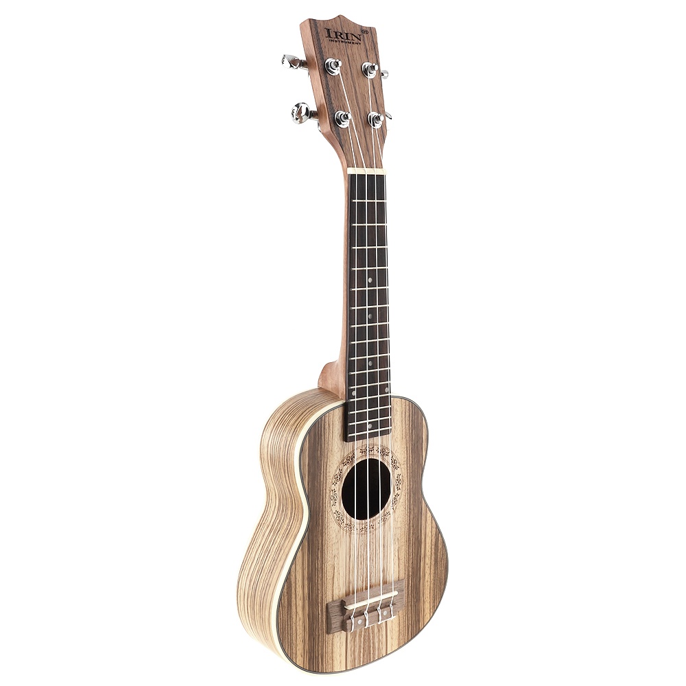 Gitar Ukulele Soprano 15 Fret Bahan Kayu Zebra Ukuran 21 Inci