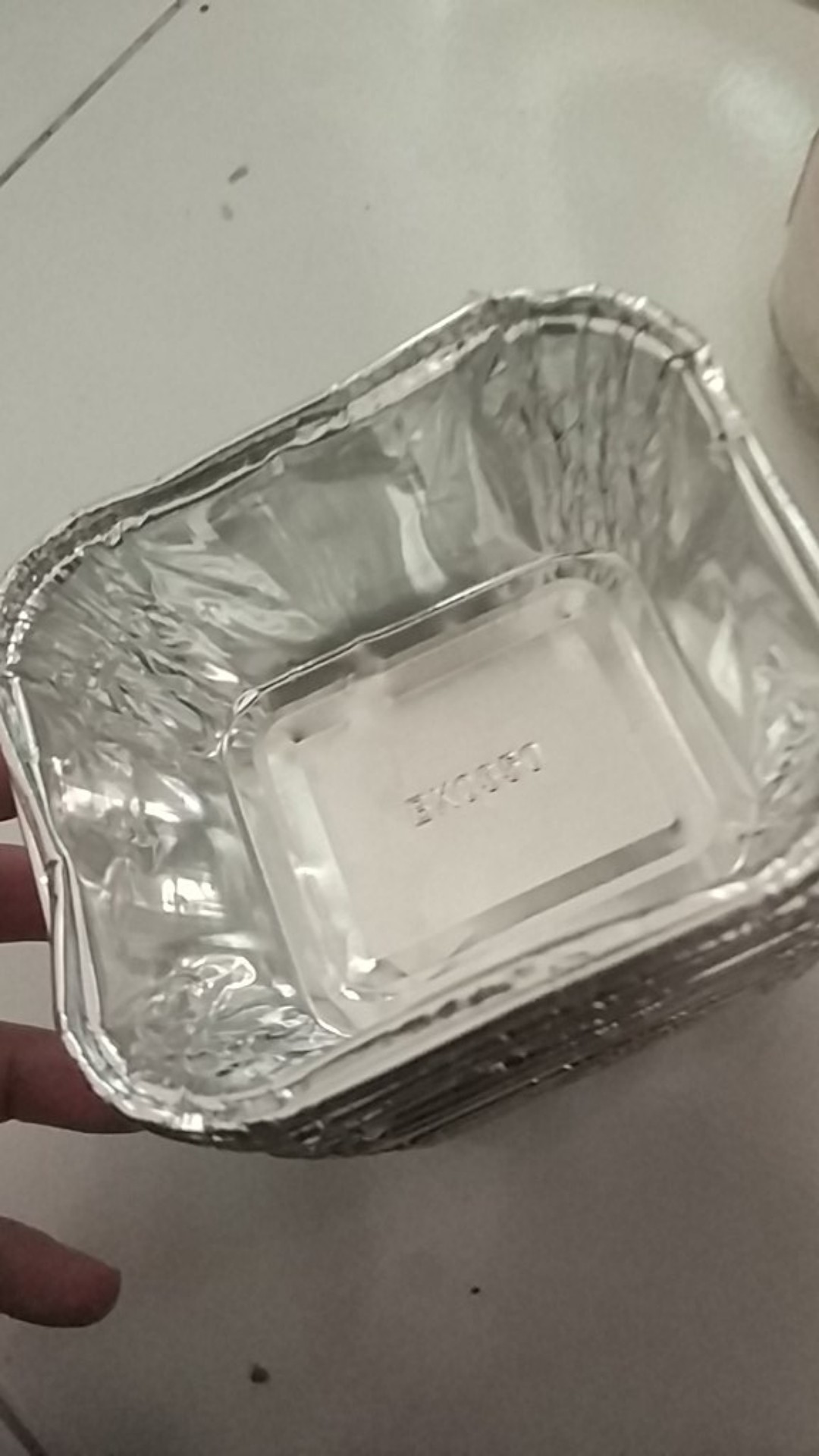 Cup Aluminium Foil - Cup Kotak - Wadah Pastel Tutup