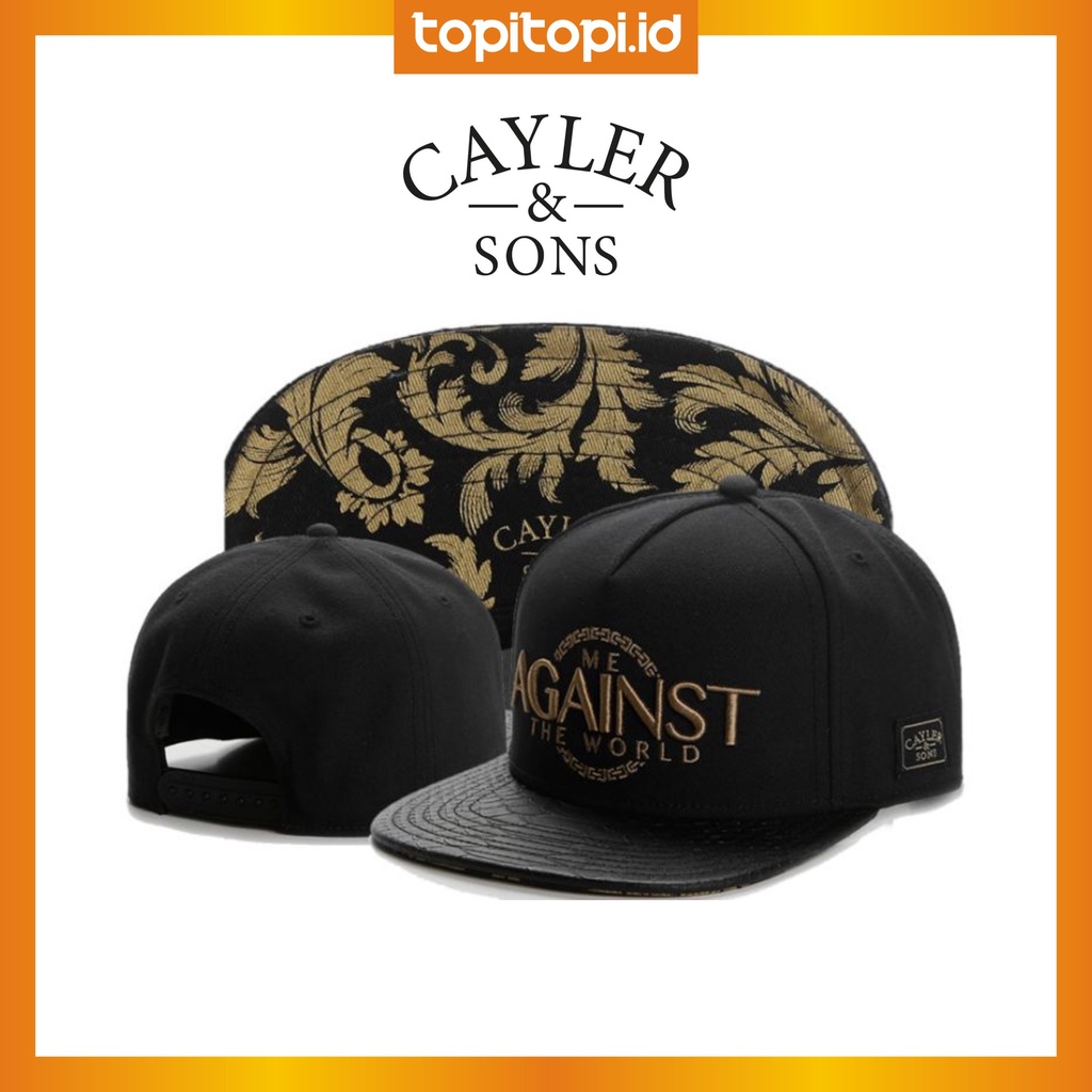 CAYLER & SONS BLACK AGAINS LETTER SNAPBACK ORIGINAL IMPORT