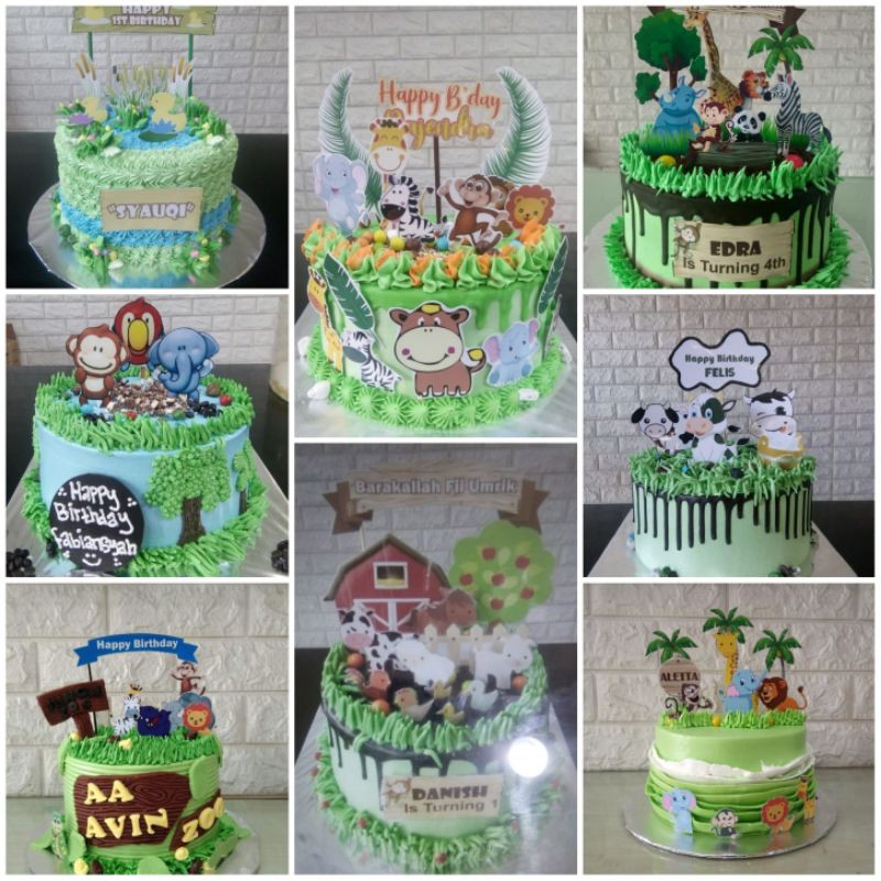

Animals / birthday cake / kue tema hewan