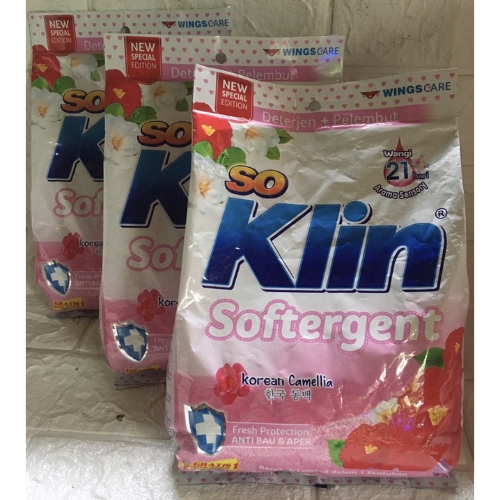 Soklin Softergent 770gr (Tanpa Piring)/Detergent Soklin Murah (Tanpa Piring)/Detergen Pencuci Pakaia