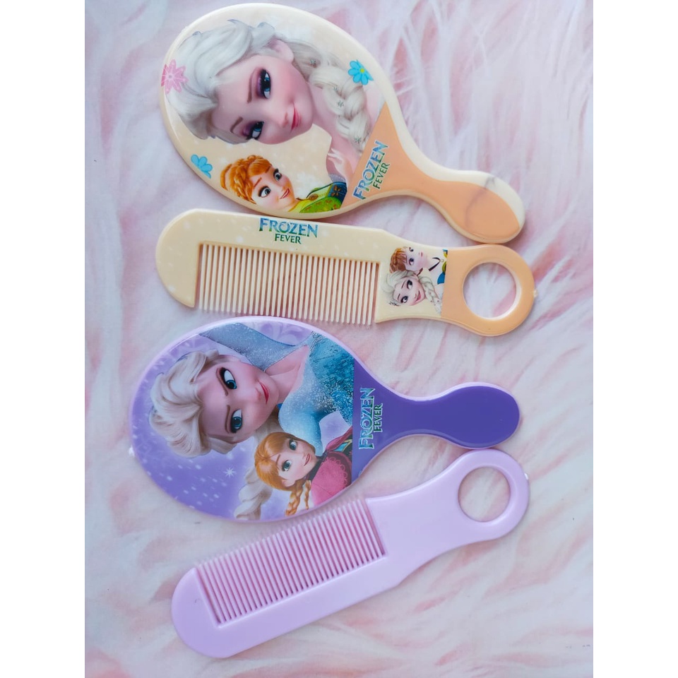 [PER PCS] SET KACA OVAL RANDOM WARNA SISIR + KACA BISA COD