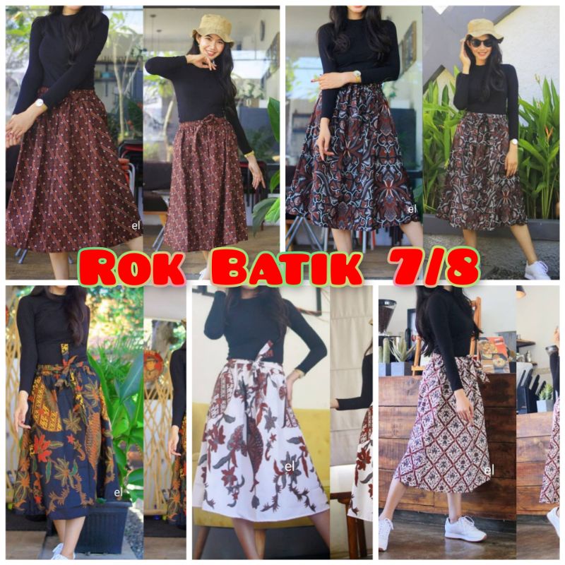 ROK BATIK Pendek 7/8 Terbaru | Bawahan Wanita
