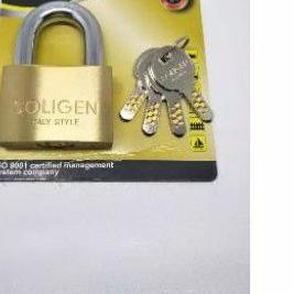 ♀ Gembok SOLIGEN - Gembok Sepeda Motor Pagar - Gembok Leher Pendek ♂