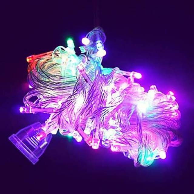Lampu Natal / Lampu Tumblr 100 LED Warna Warni  10m
