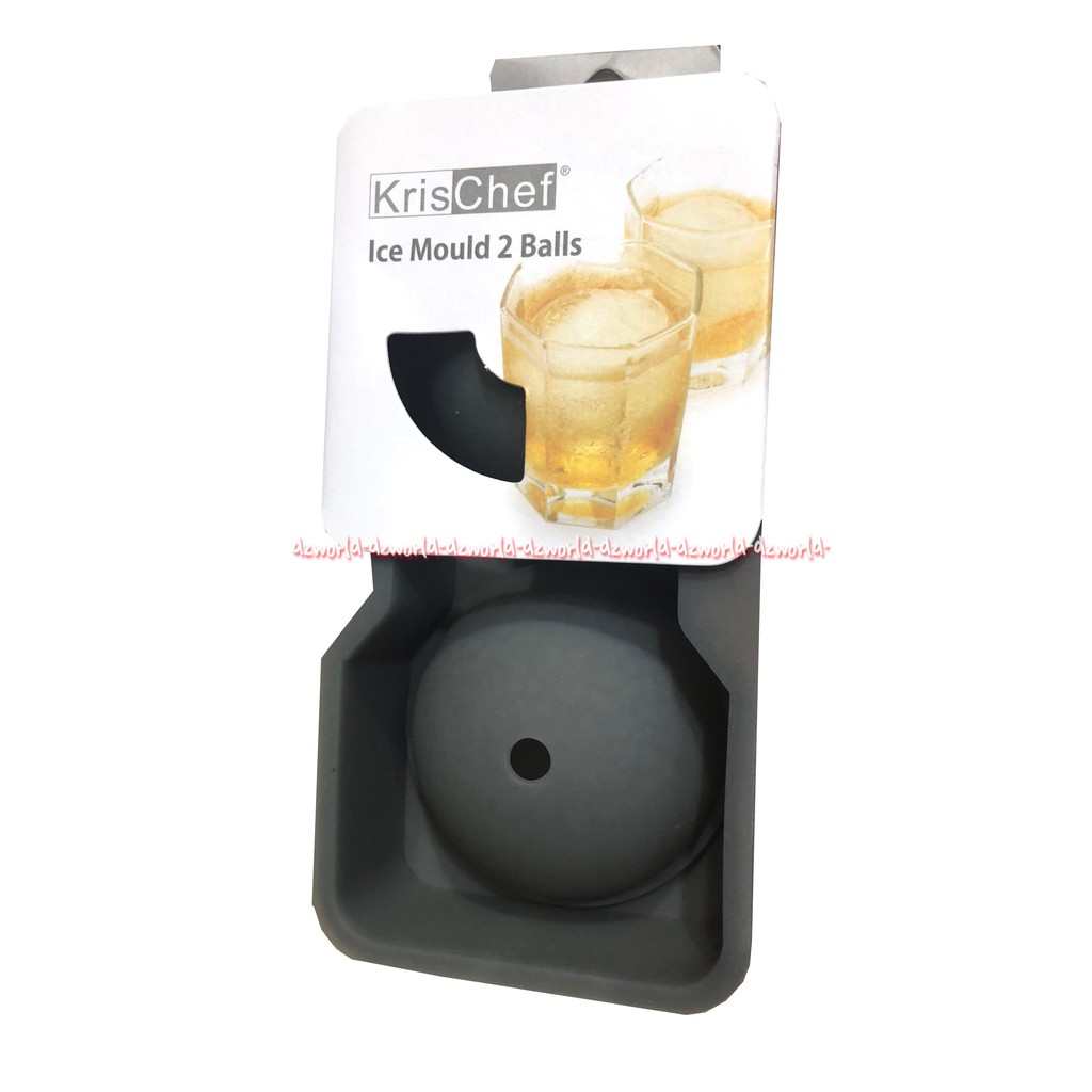 Krischef Ice Mould 2 Balls Alat Cetakan Es Bulat Cetakan Es Batu Bentuk Bola Bulat Bahan Silikon Kris Chef Silicone Silikon Kris