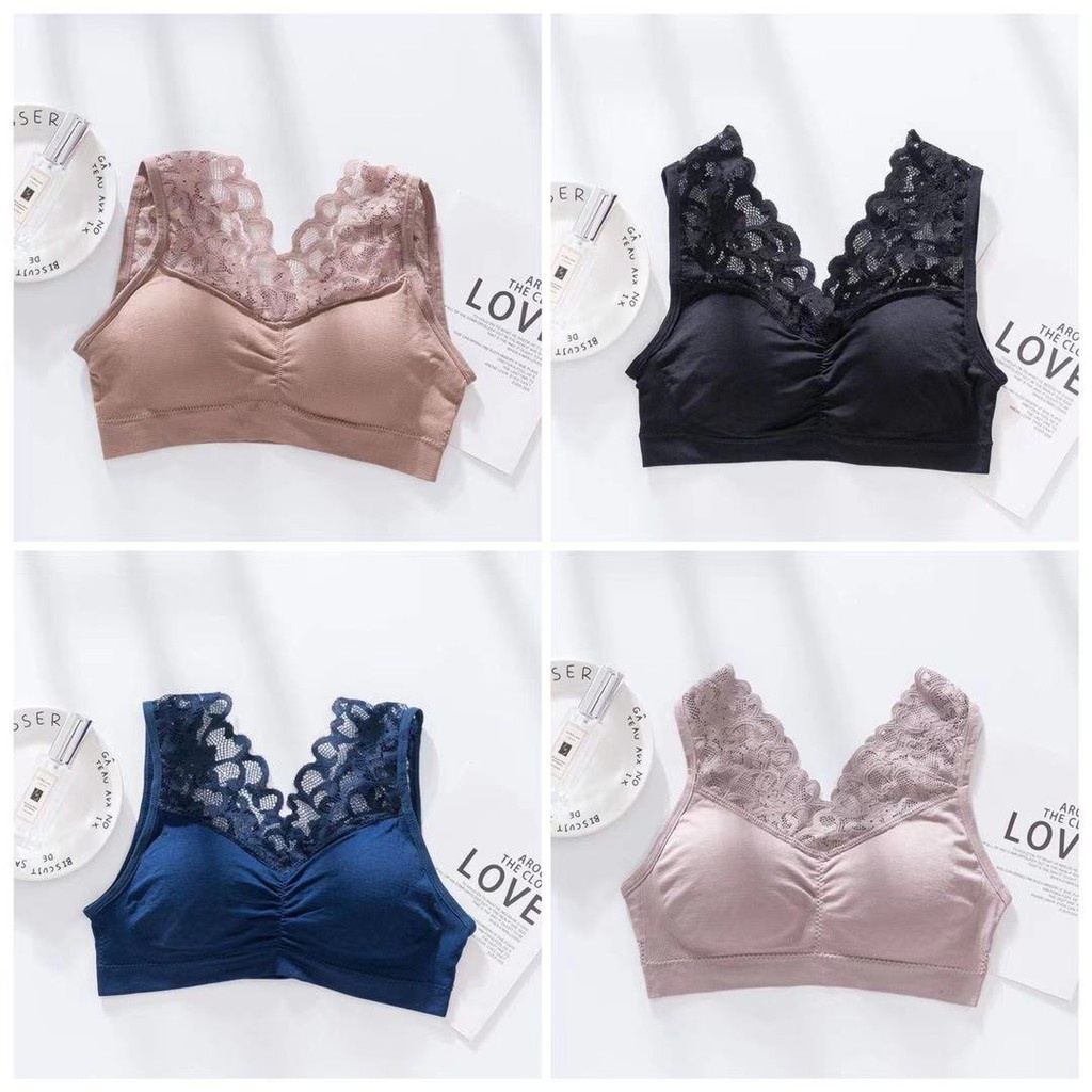 Celyne Bra Bh Wanita Tanpa Kawat Bahan Halus Pakaian Dalam Bralette Elastis Import 1021