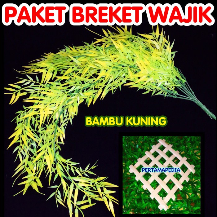 BURUAN BELI BUNGA PLASTIK /DAUN RAMBAT PLASTIK/ RUMPUT PLASTIK/ BAMBU KUNING WAJIK BERKUALITAS