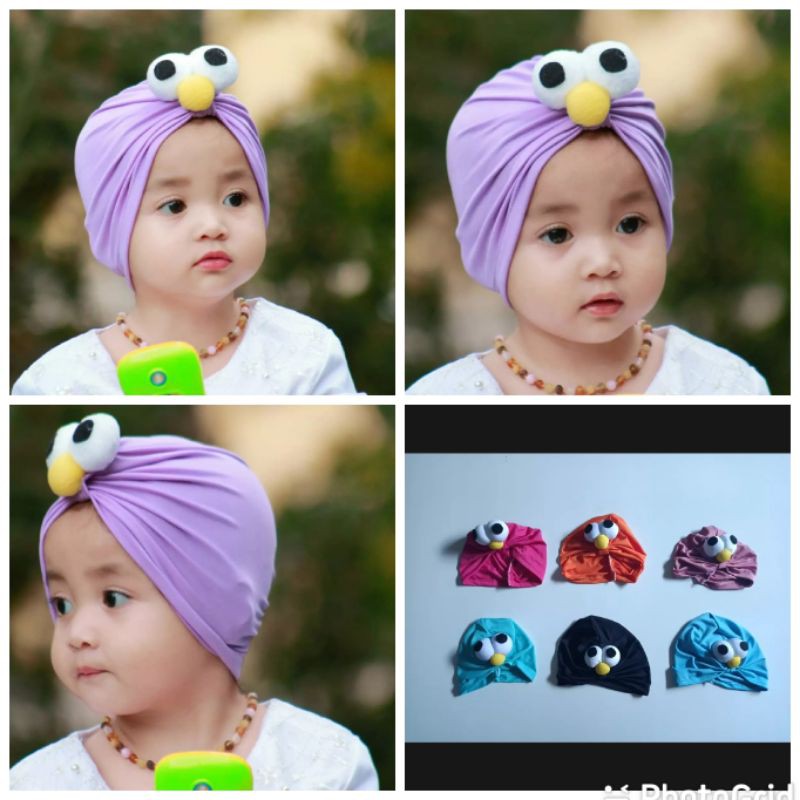 turban Elmo anak bayi perempuan Usia 0 - 3 Tahun | ciput baby new born 6 - 2 thn | bandana Baby Girl newborn import Premium lucu 1 - 5 Bulan