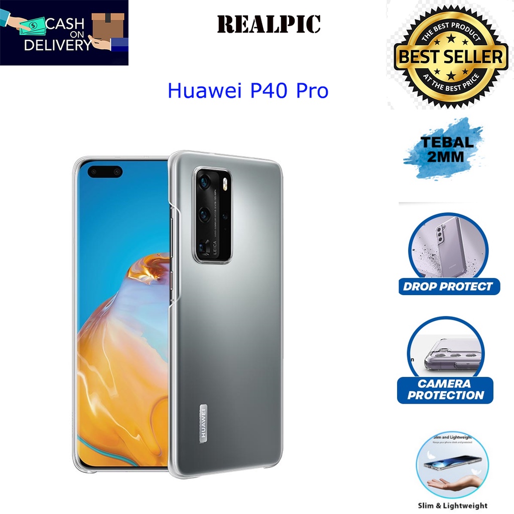 Case Huawei P40 PRo Casing Clear HD KETEBALAN 2MM BENING TRANSPARAN TPU Premium Softcase