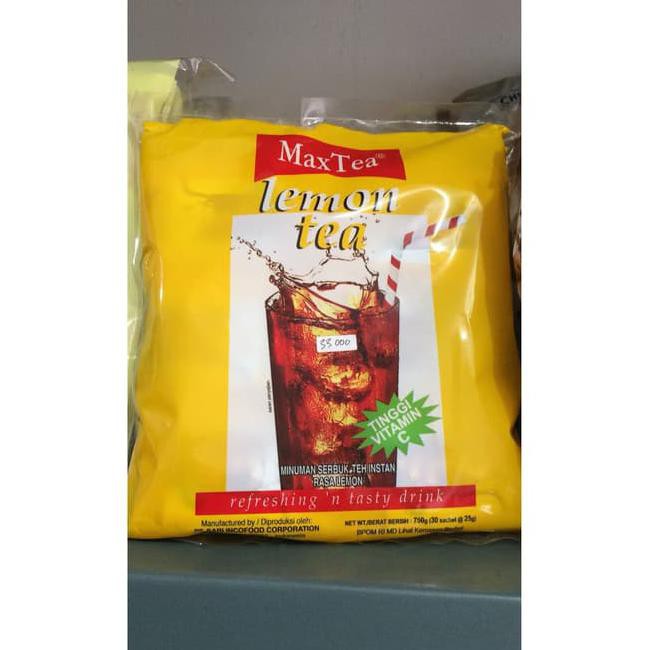 

Amsj Maxtea Lemon Tea / Maxtea Lemon / Maxtea / Lemon Tea Isi 30 Sachet Hpa7