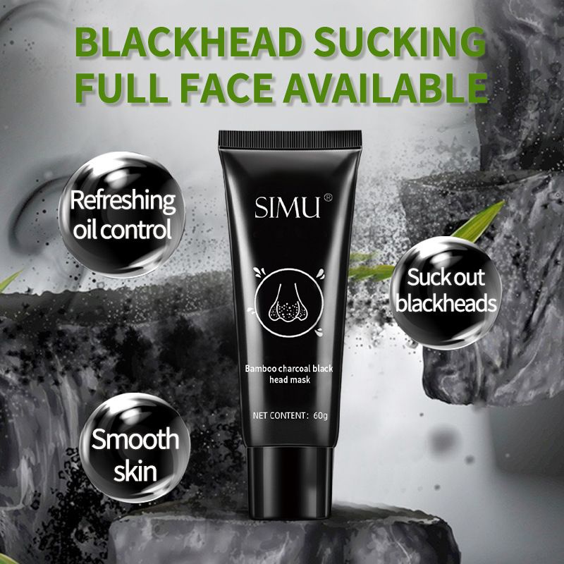 SIMU Bamboo Charcoal Blackhead Mask Masker Wajah Angkat Komedo Original