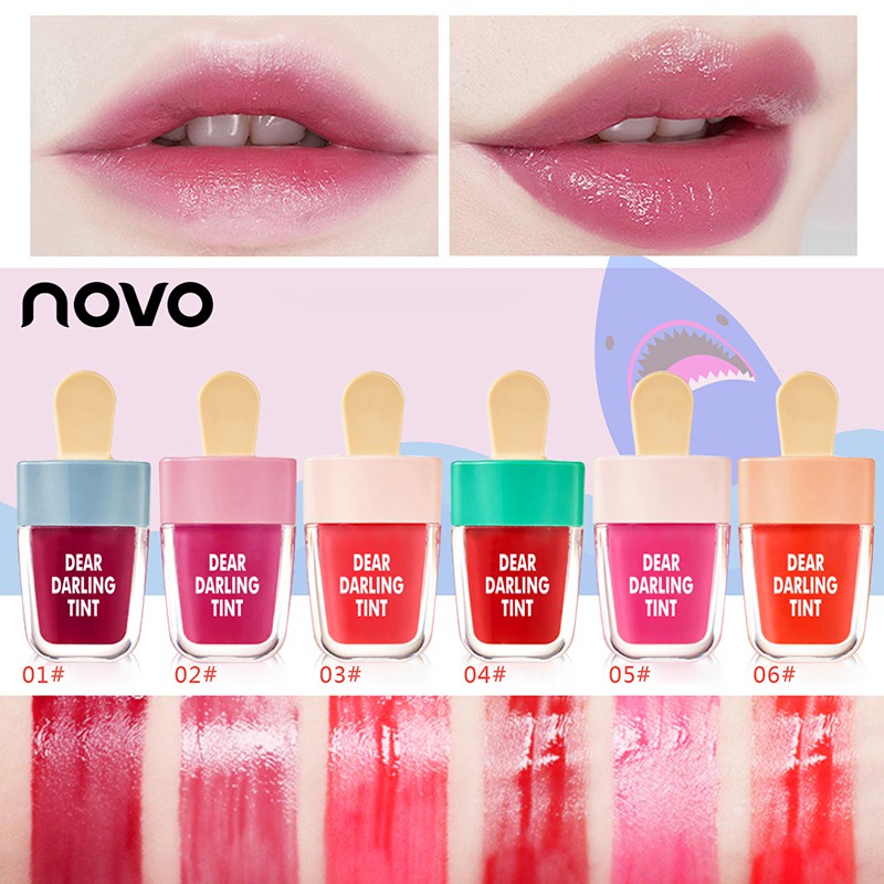 NV5191 - NOVO CUTE ICE CREAM SHAPE LIP TINT LIP GLAZE GLOSS MATTE