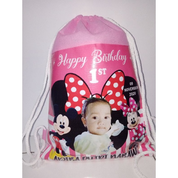 Tas Ultah Ransel Dua kantong Tambah nama dan photo-8