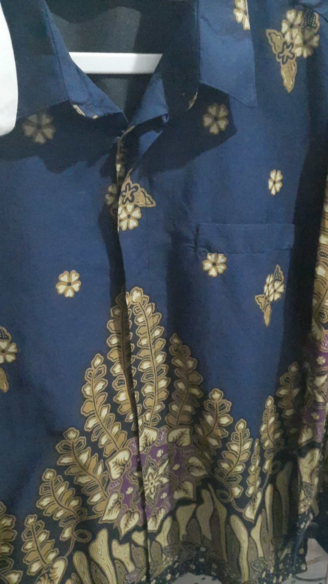 Sasmita Biru Kemeja Batik Pria Full Furing Bahan Katun Halus Primisima