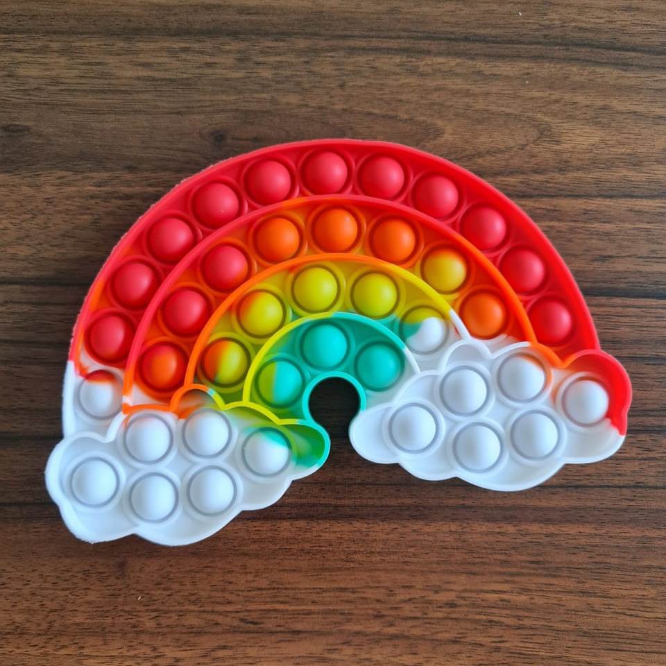 Pop It Fidged Toys Mainan TikTok Push Pop-Rainbow Cloud