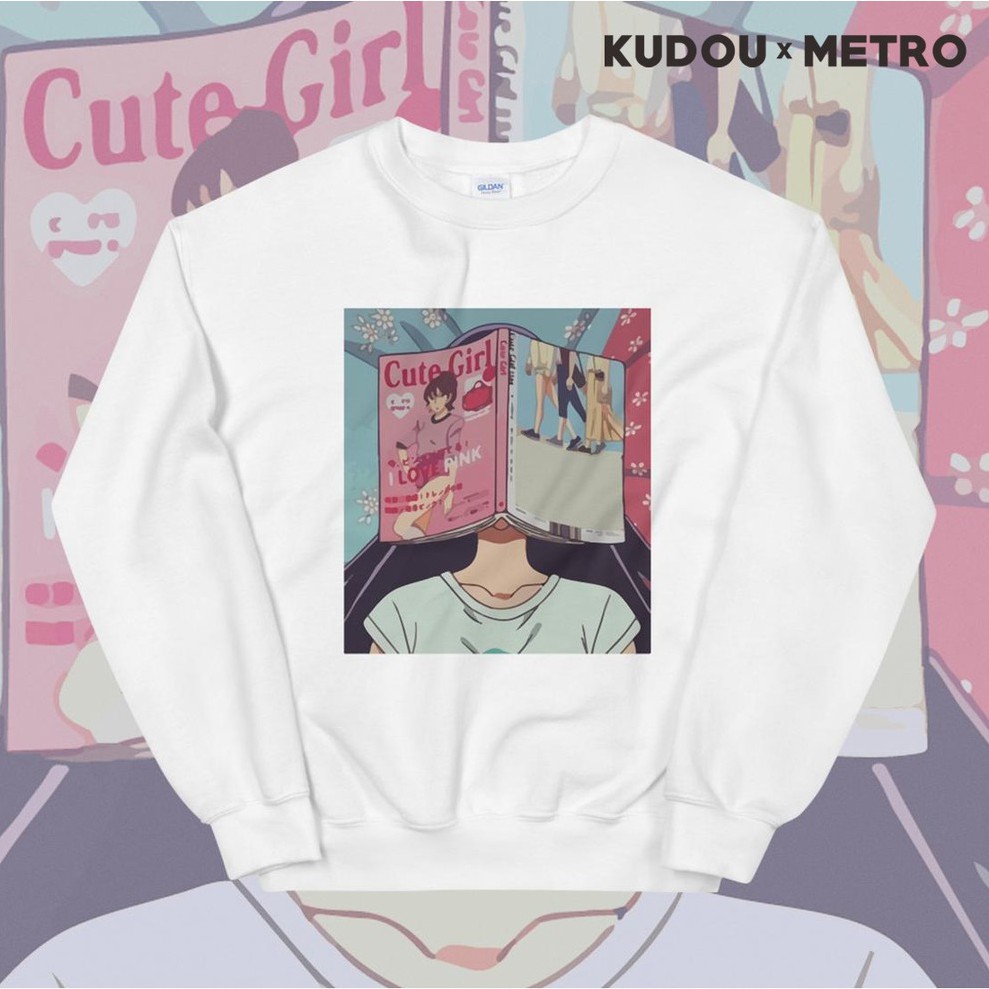 Crewneck the Cute Girl Comics Unisex Cottonfleece Premium