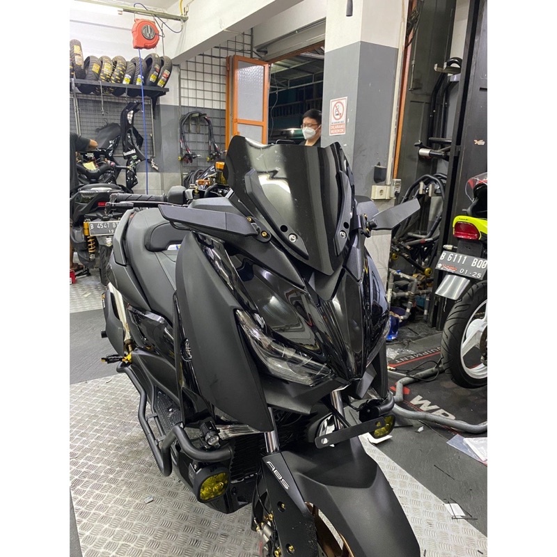 COD Spion Winglet FULL CNCN Stealth Rear Mirror Spion Motor Stealht Winglet Universal Ninja Zx25R Zx10R Zx636 Z10R R6 Ninja 250 Fi Karbu Nmax Pcx Cbr 250r R15 R25 Dll