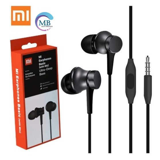 HEADSET Headsfree earphone ORIGINAL XIAOMI PISTON 3 ULTRA DEEP BASS WITH MIC EARPHONE XIAOMI MB228