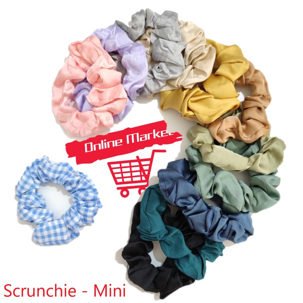 Scrunchie Mini - Kunciran / Ikat Rambut Cepol Hijab /Jilbab - Aksesoris Rambut [Gratis Ongkir / Cod]