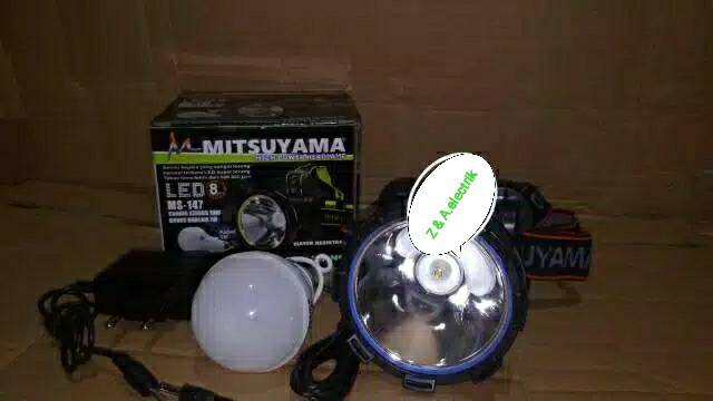 Senter Kepala Headlamp MS-147K Cahaya Kuning 10W FREE Bohlam LED