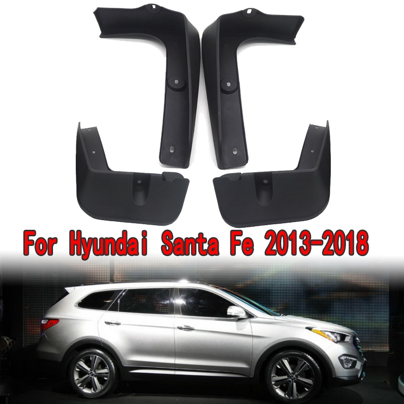 1 Set Mud Flap Pelindung Splash Untuk Fender Mobil Hyundai Santa Fe 2013 2014 2015 2016-2018