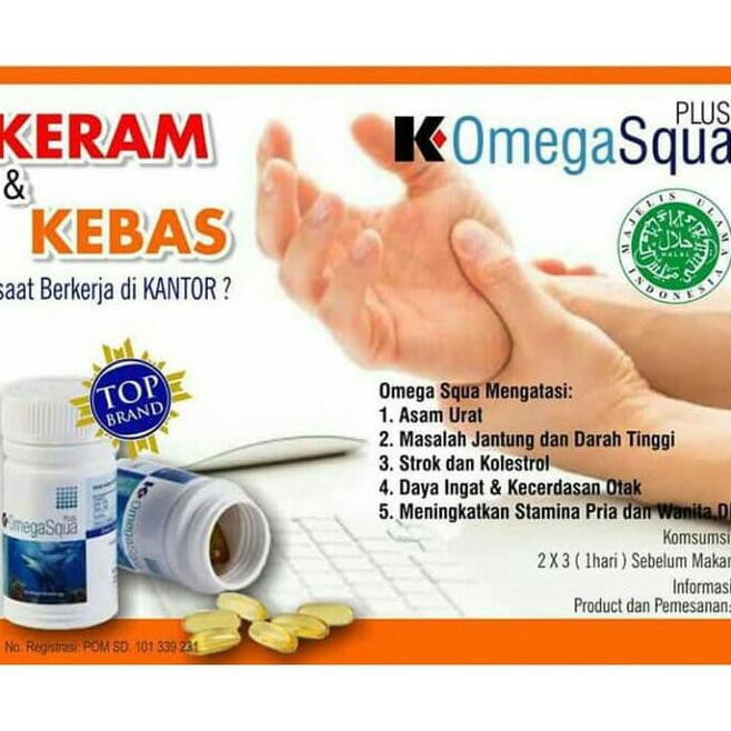88I6 Minyak Ikan Omega Squa Plus K-Link Asli Original 100% Resmi 38Te
