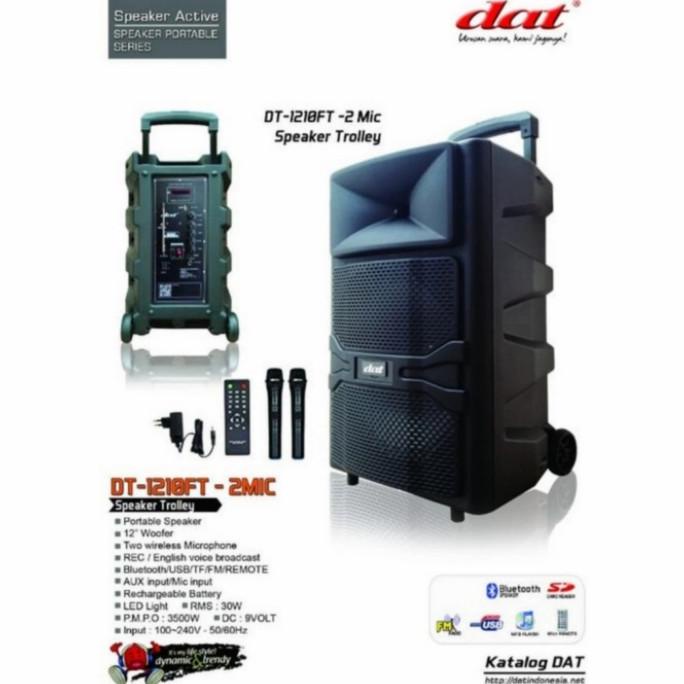 Speaker portabel bluetooth original dat dt 1210ft dt1210ft Termurah